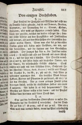 Von einigen Buchstaben.