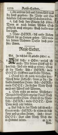 Reise-Lieder. - Von Verachtung der Welt.