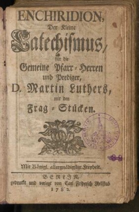 Enchiridion, Der Kleine Catechismus