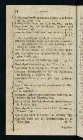94-110, Apligny Abhandlung... - Avenarii geistreiche...