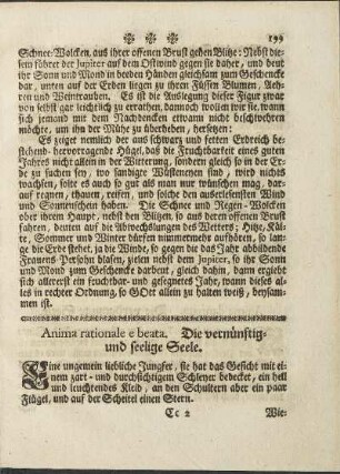 Die vernüftig - und seelige Seele.