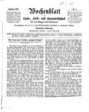 Wochenblatt der Land-, Forst- und Hauswirthschaft für den Bürger und Landmann. 17. 1866