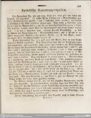 Korinthische Bauordnungsrequisiten