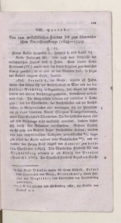 VIII. Periode