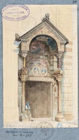 Dom Santa Maria Matricolare, Verona Südportal: perspektivische Ansicht