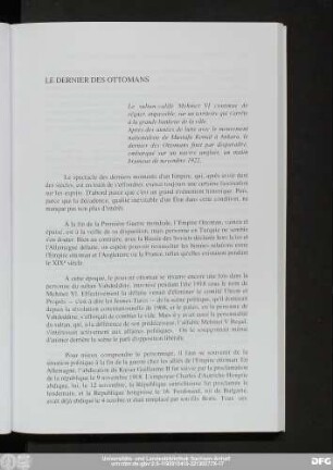 Le Dernier Des Ottomans