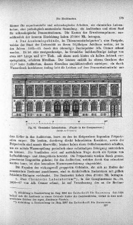 Fig. 82. Chemisches Laboratorium (Facade in der Georgenstrasse)