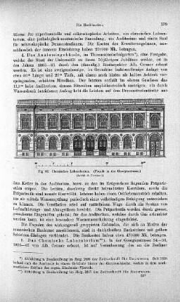 Fig. 82. Chemisches Laboratorium (Facade in der Georgenstrasse)
