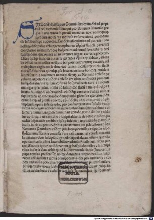 Bulla Tandem ascensurus. Rom, 1478.03.21