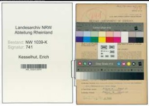 Entnazifizierung Erich Kesselhut , geb. 05.03.1888 (Beamter)