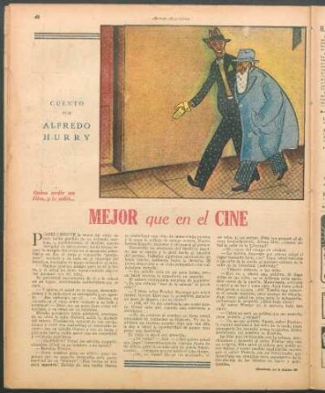 Mejor que en el cine : Cuento por Alfredo Hurry