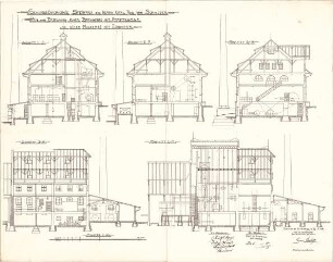 Seidl, Gabriel von; Steinach; Schlossneubau - Schnitte