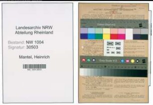 Entnazifizierung Heinrich Mantel , geb. 17.08.1889 (Metallformer)
