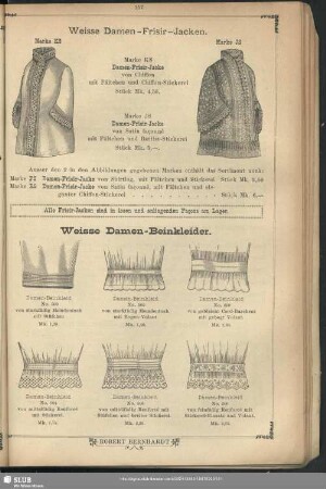 Weisse Damen-Beinkleider