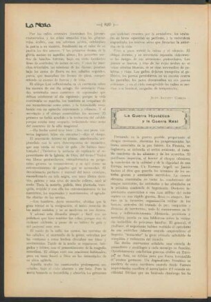 La guerra hipotética y la guerra real