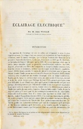 Éclairage électrique