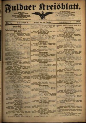 Ausgabe vom Montag, den 15. Januar 1906.
