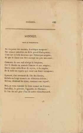 Sonnet. Ne ris point des sonnet