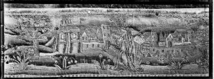 Breisach Sankt Stephansmünster Kirchenschatz Baldachinbehang mit Seidenstickerei (1629)