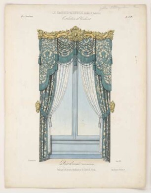 "Décor de croisée. Galerie cuivre estampé.", aus: Le Garde-meuble