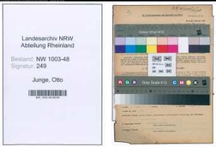 Entnazifizierung Otto Junge , geb. 10.10.1898 (Polizeibeamter)