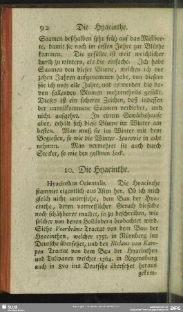 10. Die Hyacinthe