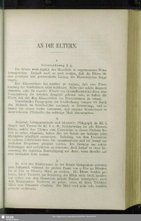 An die Eltern