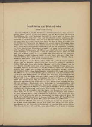 Buchhändler und Bücherkäufer