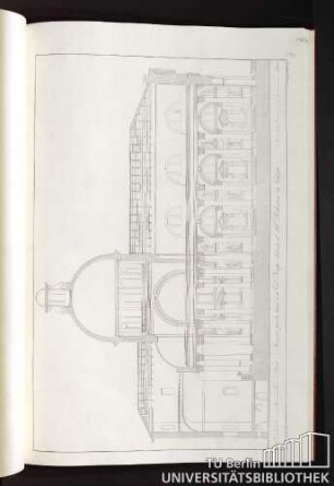 Spaccato per linea C.D. del Tempio dedicato al SS.mo Redentore in Venezia