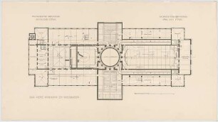 Thiersch, Friedrich von; Wiesbaden; Kurhaus - Nord - u. Südflügel (Grundriss DG)