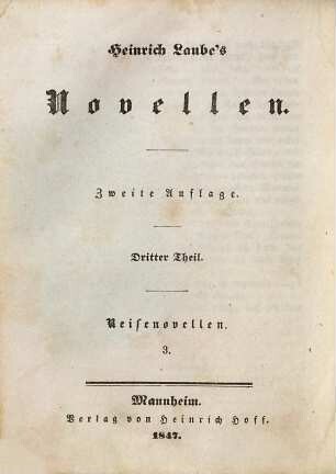 Reisenovellen, 3