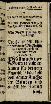 Trost aus dem blutigen Leiden JesuChristi; samt Entschliessung in einem neuen Leben zu wandeln