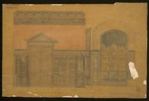Villa Siemens, Berlin-Wannsee: Wandabwicklung Herrenzimmer 1:25