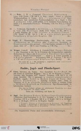 Fecht-, Jagd- und Pferde-Sport (Nr. 87-106)