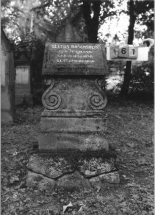 Grabstein 161 [Hahn S. 181 Grab-Nr. 116]