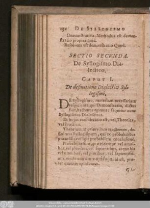 Caput I. De definitione Dialectici Syllogismi.