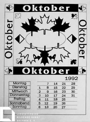 Kalenderblatt Oktober