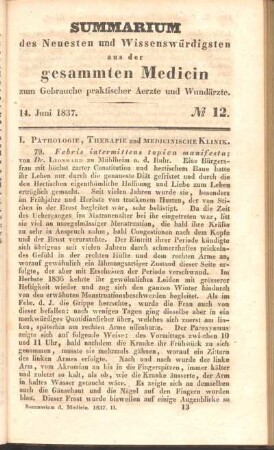 14. Juni 1837. No 12.