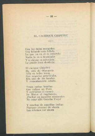 El cacique Chipitrú