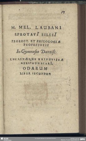 ... Odarum Liber Secundus
