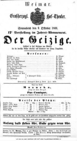 Der Geizige