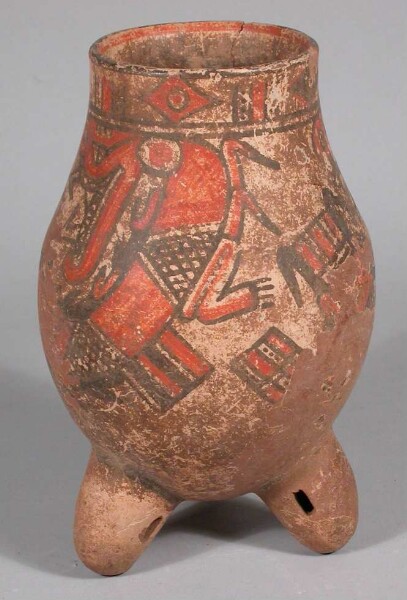 Tripod clay vessel