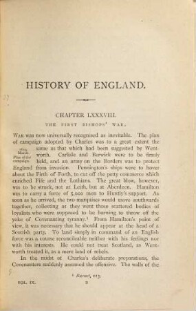 History of England from the accession of James I. to the outbreak of the Civil War : 1603 - 1642, 9