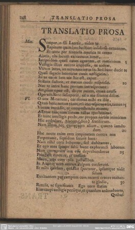 Translatio Prosa
