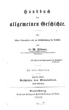 Theil 2, Abth. 3: Die beiden letzten Jahrhunderte des Mittelalters : Deutschland, die Schweiz und Italien