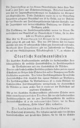 Die kaufmännischen Fortbildungsschulen