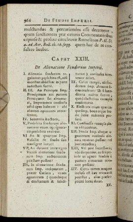 Caput XXIII. De Alienatione Feudorum Imperii.