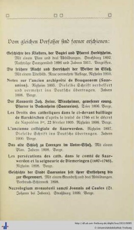 Vom gleichen Verfasser sind ferner erschienen