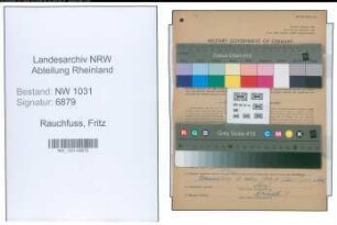 Entnazifizierung Fritz Rauchfuss , geb. 18.09.1892 (Lehrer)