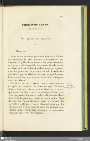 Treizième leçon